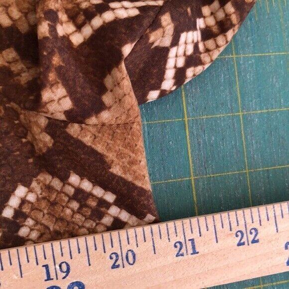 Michael Michael Kors Long Sleeve Rivet Neck Snake Top Tunic Khaki Brown Small - Picture 5 of 6